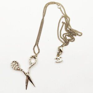 Chanel Super Rare Reissued CC Scissors Small Movable Pendant Necklace